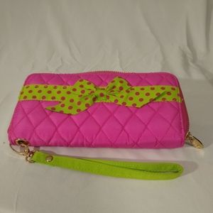 New Belvah Wallet | Color: Green/Pink
